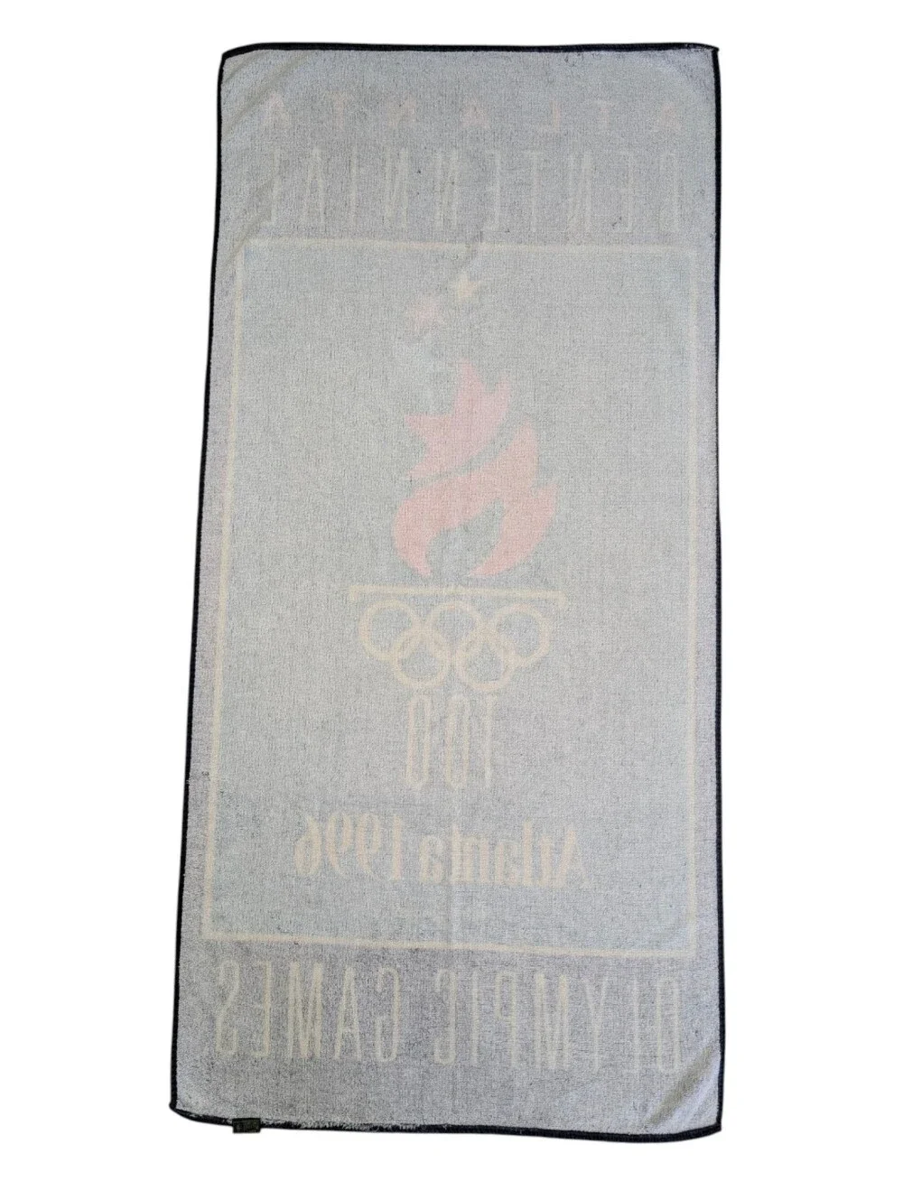 Vintage Cannon Atlanta 1996 Centennial Olympic Games Beach Towel - Black/Teal